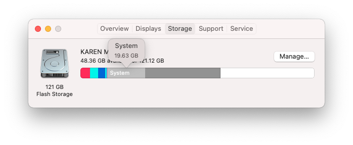 Mac's System Storage